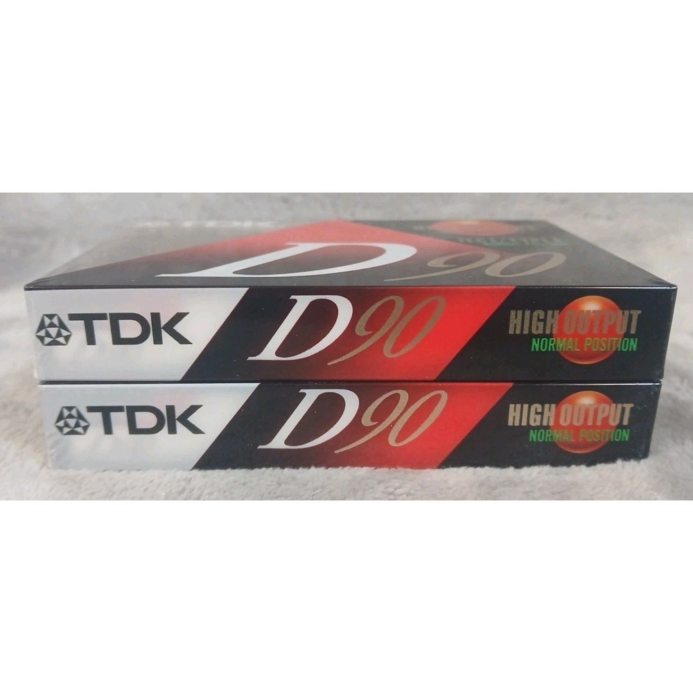 2‎ TDK D90 Standard Audio Cassette Tapes High Output IEC1 Type 1 Normal Position